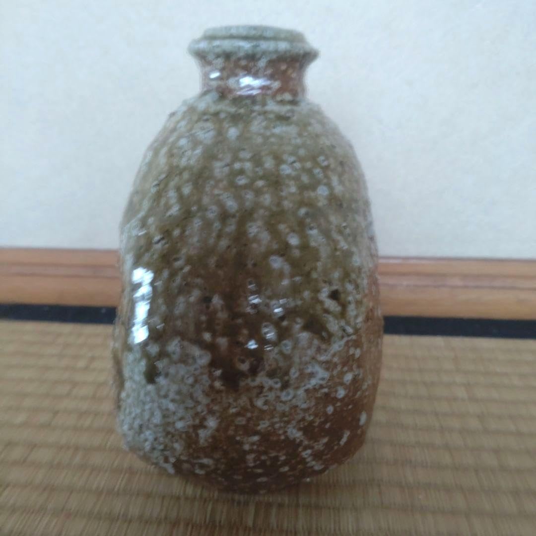 松崎健 窯変曹達扁壺 穴窯焼成陶花器 花入れ 作家もの益子